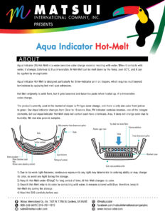 Aqua Indicator Hot-melt flyer